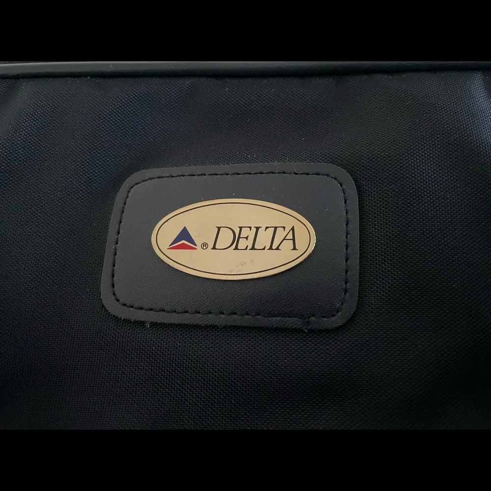 Vintage Delta Air Lines Cloth Briefcase